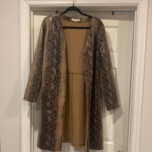 Solitaire Snake Print Coat
